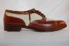 1930s tan and cream leather men's lace-up shoe