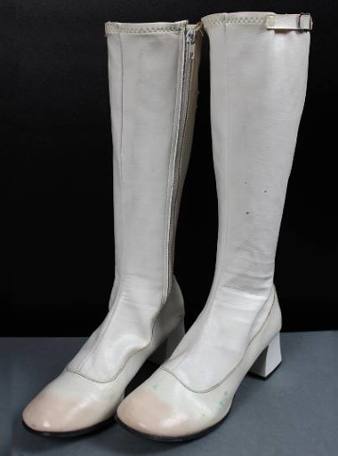 White leather knee-high 